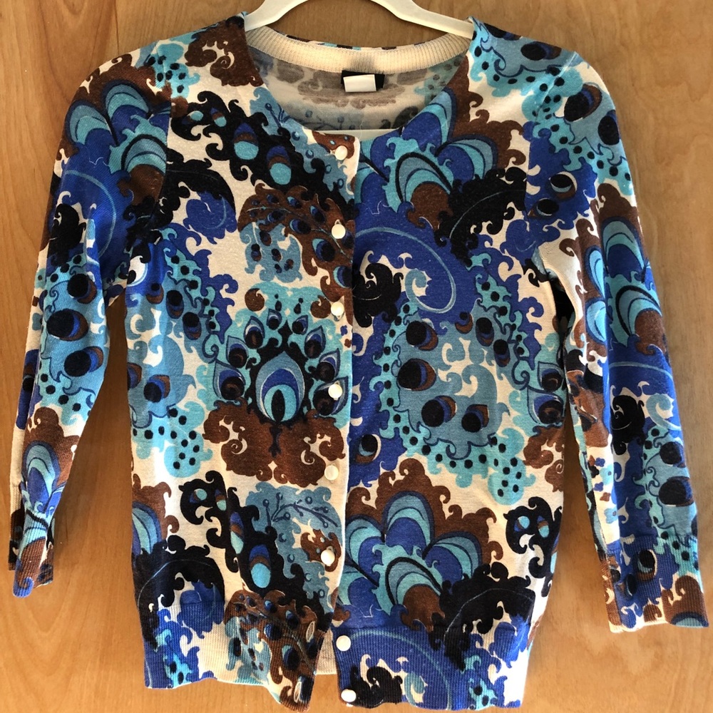 Jcrew Printed Cardigan